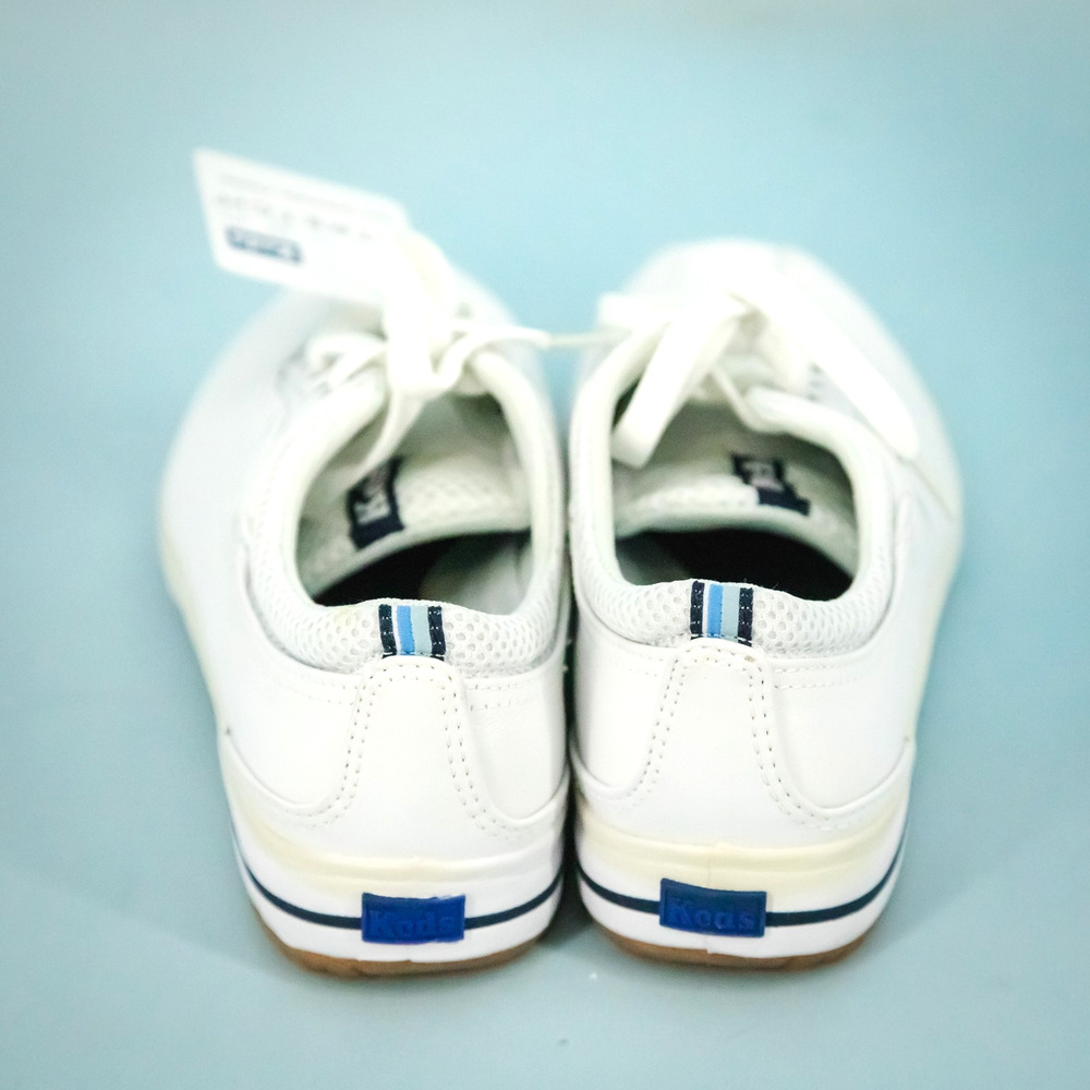 Keds Size 7 White Leather Micro Stretch Low Lace Up Comfort Sneakers Shoes NEW - Picture 4 of 9